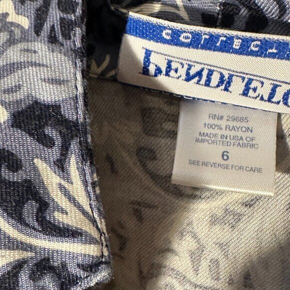 Pendleton Collection Size 8 Shirt Blouse Top Paisley Top Button Up Soft Baroque - Picture 4 of 6